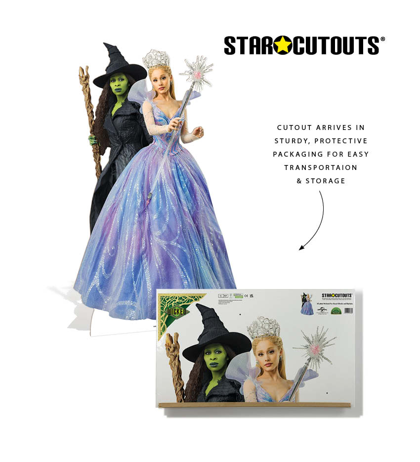 SC4899 Wicked For Good Glinda & Elphaba Double Cardboard Cut Out Height 159cm