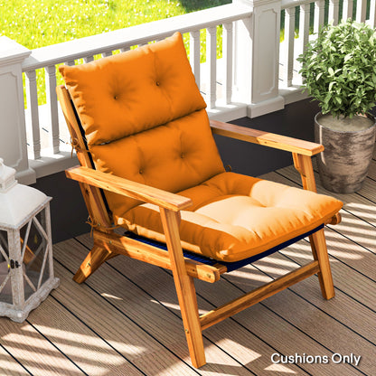 Outsunny 115 x 56cm Rocking Chair Padded Seat Cushion - Orange