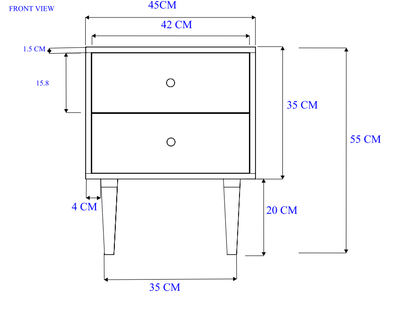 Scandinavian Light Walnut Oslo Bedside Table