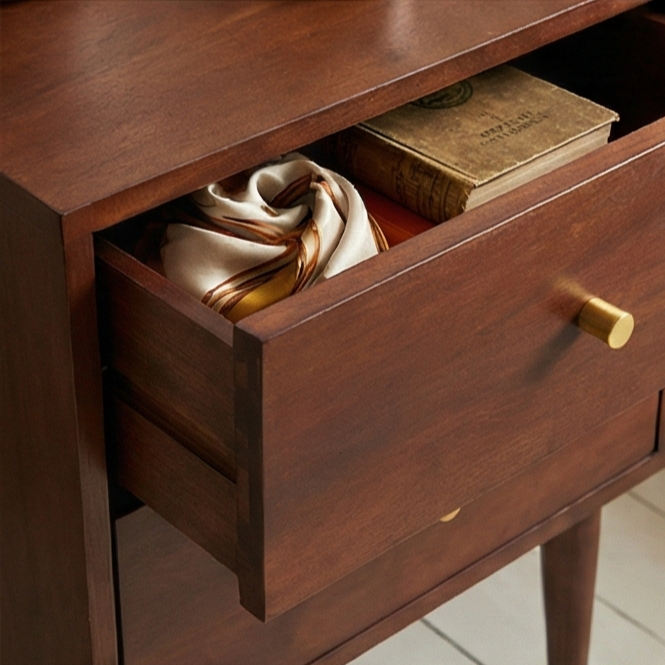 Scandinavian Walnut Oslo Bedside Table