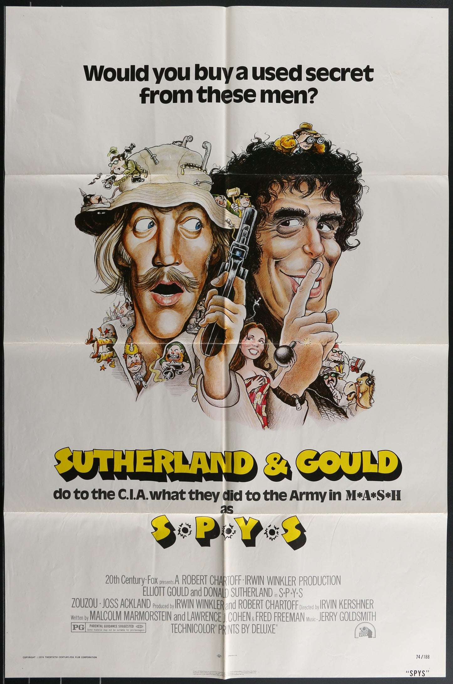 SPYS (1974) Original US One Sheet Movie Poster