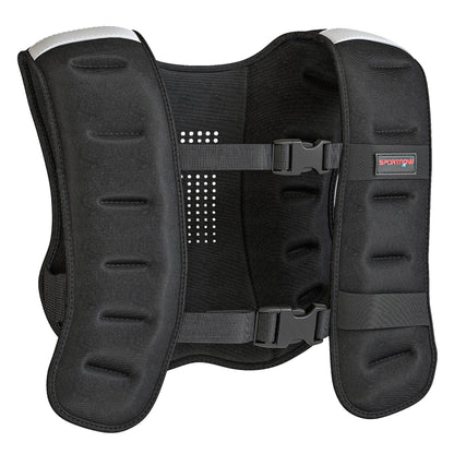 SPORTNOW Weighted Vest, 8 kg Weight Vest with Adjustable Straps, Reflective Strips, Black