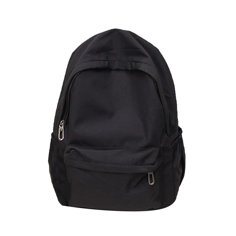Women Schoolbag Waterproof Large Capacity School Backpack Smooth Zipper Solid Teens Girl Casual Daypack Bag Student Supply NEW