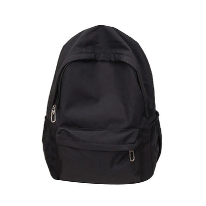 Women Schoolbag Waterproof Large Capacity School Backpack Smooth Zipper Solid Teens Girl Casual Daypack Bag Student Supply NEW