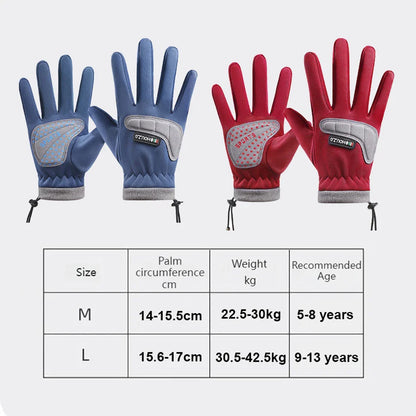 GTUBIKE Kids Winter Gloves Thicken Plus Velvet Cycling Riding Mittens Warm Waterproof Children Bicycle Gloves for Boys Girls