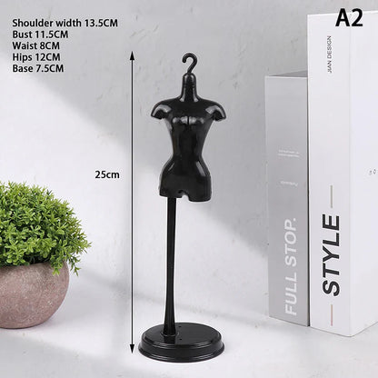 1/6 Doll Mannequin Coat Hanger Dollhouse Doll Skirt Support Wedding Mannequin Stand Humanoid Model Toy Doll Gown Display Form