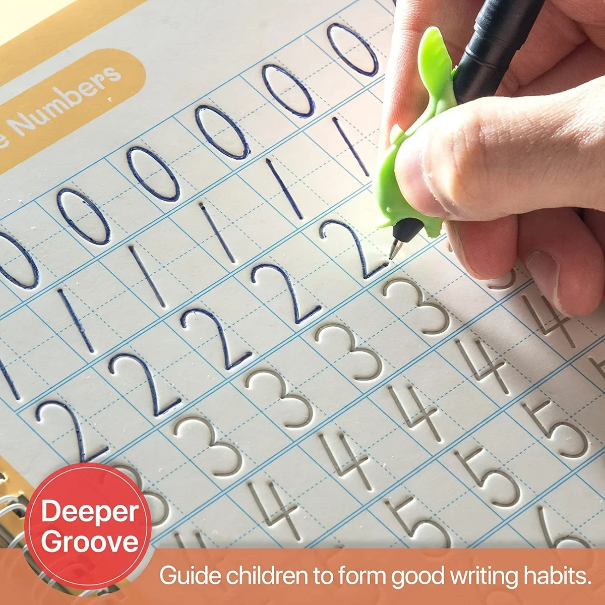 Reusable English Writing Practice Book for Kids Wipe Clean Magic Copybook with Stickers Parental Guidance Interactive Learning