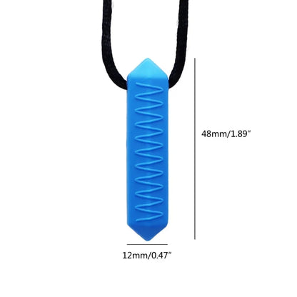 Stylish Silicone Pendant Necklace Chew Necklace Sensory Toy Provides Orals Stimulation Relieves Discomfort for All Age