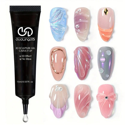 3D Gel - Nail Art Modeling Gel, Suitable for Nail Design Autumn And Winter DIY Nail Art for Painting, Molding, Sculpting