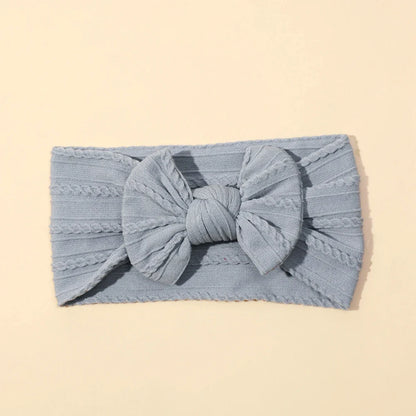 1Pcs Newborn Baby Headband For Girls Elastic Knit Children Turban Baby Bows Soft Nylon Kids Headwear Hair Accessories 32 Colors