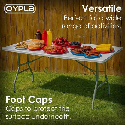 Sturdy 6ft 1.8m High Outdoor Catering Trestle Table for Parties and Gardens
