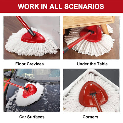 White Mop Head Cloth Replacement Microfiber Mop Refills Spin Mop Cloth Replacement Head for Vileda O-cedar Replacement Mop Heads