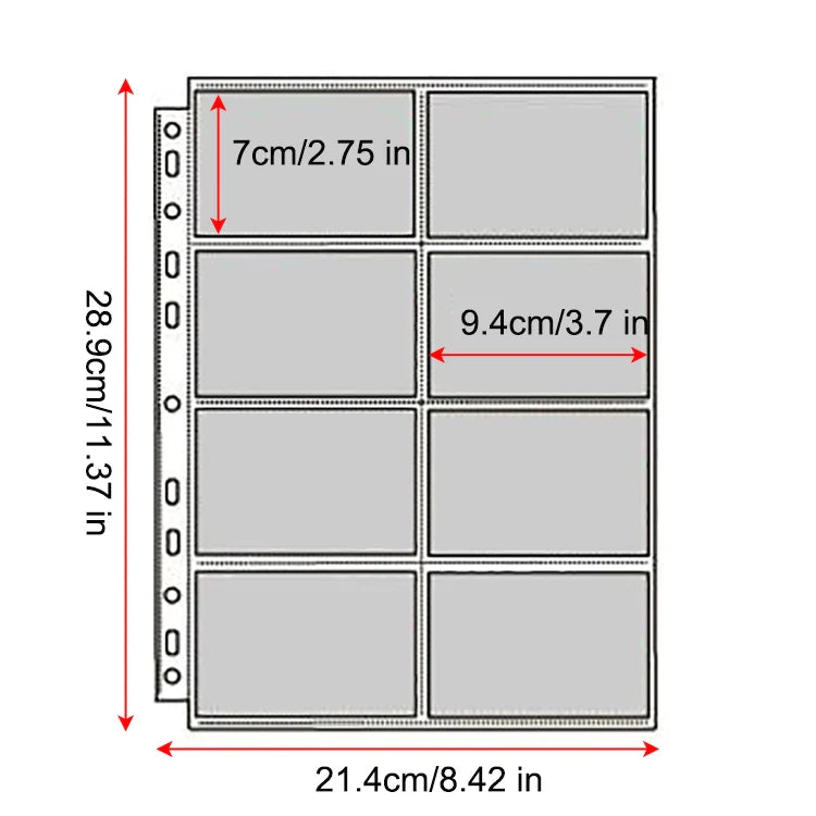 A4 Binder Photocards Holder Kpop Photo Card Page 2/3/4/9/10 Pocket Sleeves PVC Free Photo Album Refills 4x6 10x15 Pocket Sleeves