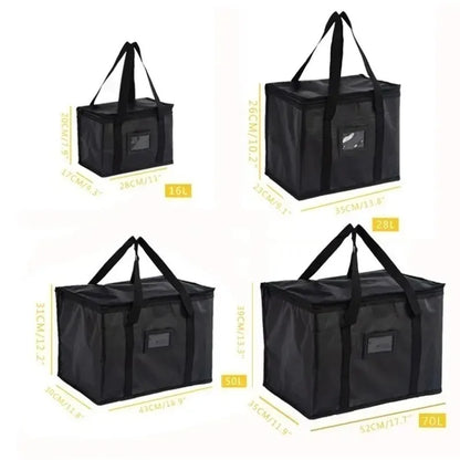 Reusable Insulated CoolerBag PremiumAluminum Foil Thermal Storage Bag Lightweight Portable ZipperLunch Bag for Camping Party Use