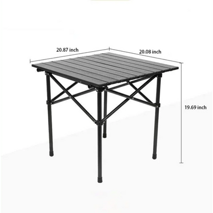 Folding Camping Table, Collapsible w/ Carry Bag, Sturdy Legs & Large Flat Surface for Picnic BBQ Beach Hiking, Compact Durable