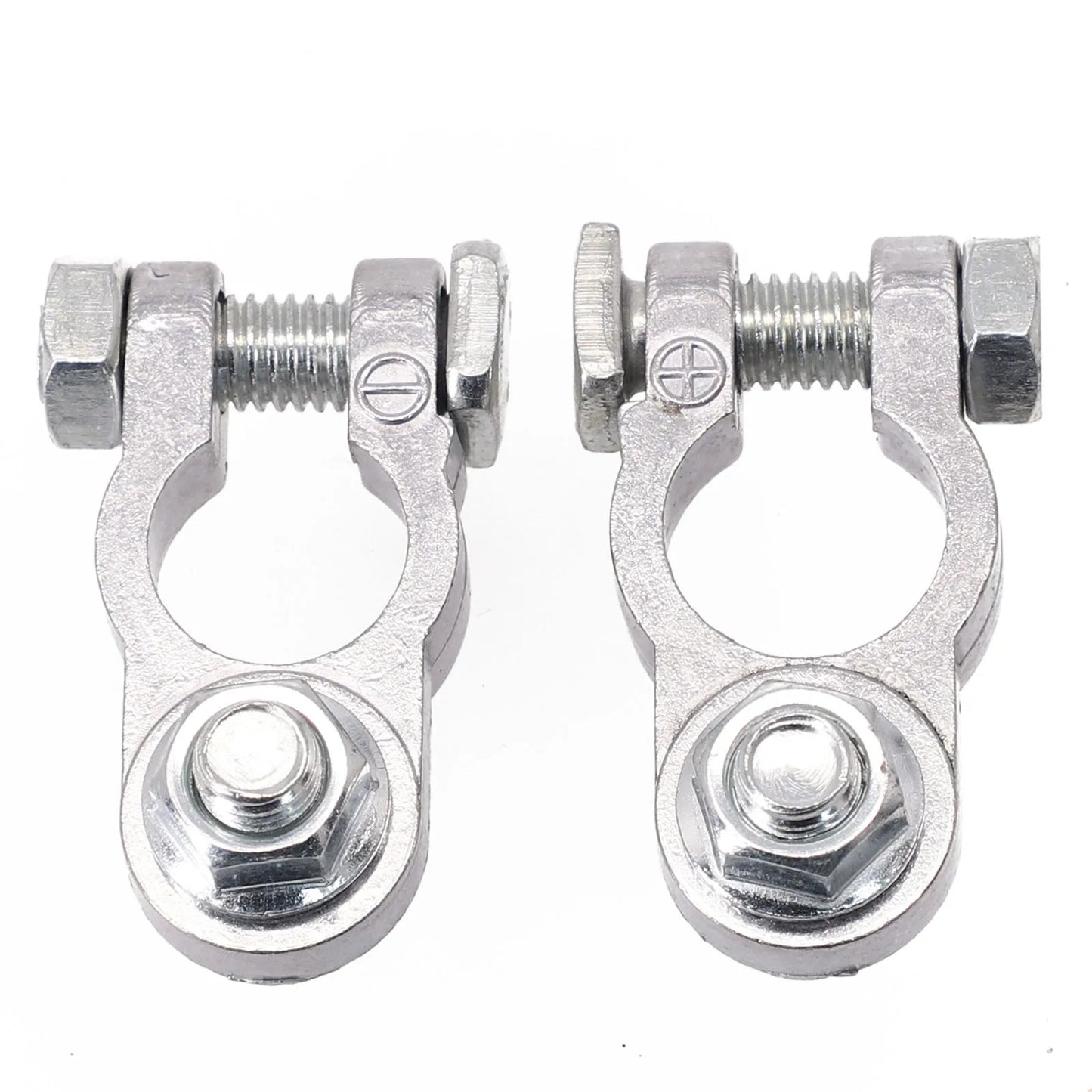 1 Pair Battery Terminal Clamp Zinc Alloy Positive & Negative Pole Auto Car Screw Connector Car Battery Terminal Clamp