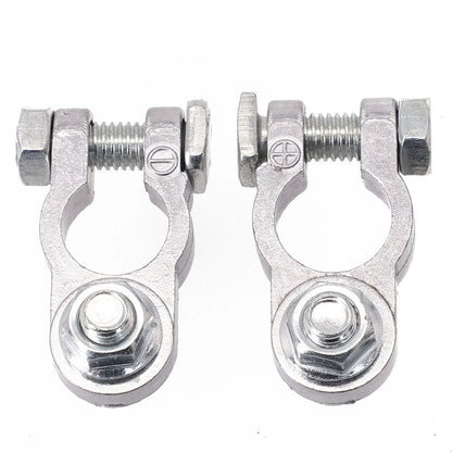 1 Pair Battery Terminal Clamp Zinc Alloy Positive & Negative Pole Auto Car Screw Connector Car Battery Terminal Clamp