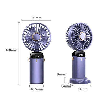 Baby 3 Speeds Stroller Mini Fan With Light Portable USB Charging Fan Mobile Phone Holder Stroller Accessories Baby Newborn Items