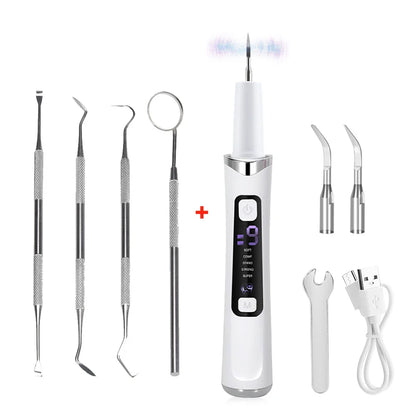 Electric Ultrasonic Dental Scaler 5 Modes Calculus Oral Tartar Remover Tooth Stain Cleaner Teeth Whitening Oral Care