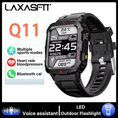 2026 New Smart Watch Men Bluetooth Calling Fitness Tracker LED Flashlight Sleep Monitor Sports Smartwatch For Android iOS