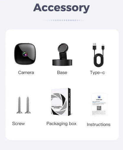Lenovo 1080P HD Camera 2.4G Wifi Wireless Security Protection Remote Monitor Camcorders Home Phone Connectivity Smart Device