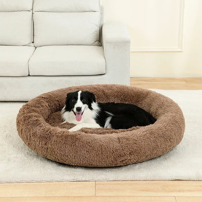 Soft Long Plush Dog Bed House – Cozy Pet Basket, Cushion, Cat Mat, Best for Dogs & Cats