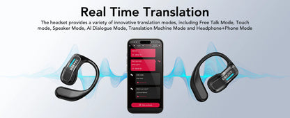 ERAZER X8 AI Translator Earbuds Gaming Bluetooth 5.4 Wireless Headphones Low latency HD Call Earphones with Mic Waterproof