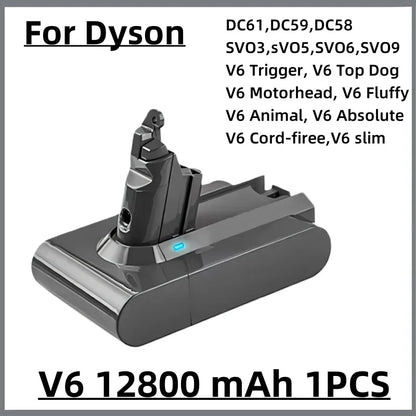 100%New Compatible with Dyson V10 V8  V11 V15 V7 Series SV07 SV09 SV10 DC62 Vacuum Cleaner rechargeable battery