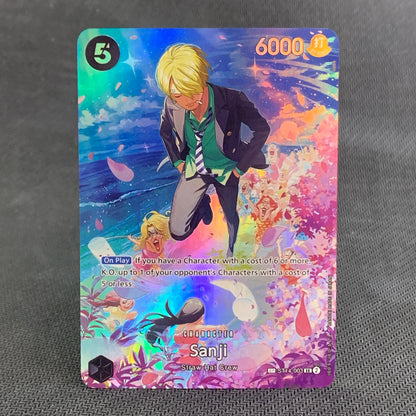 Anime Cards One Piece OPCG English Game Sanji Zoro Flampe Smoker D.Luffy(OP)  Kuzan Kid Newgate High Quality Collection Cards