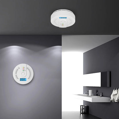 Independent CO Alarm Sensor Carbon Monoxide Alarm Detector High Sensitive Warning LED Display CO Alarm Battery Powered