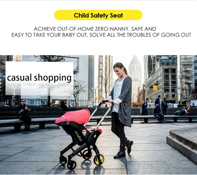 Multi-functional Two-Way Stroller 3-in-1 Foldable Basket Seat Portable Lightweight Luxury Travel Stroller Newborn-Ready Baby Stroller Baby Products, Infant Car Seats