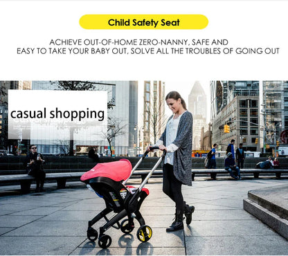 Multi-functional Two-Way Stroller 3-in-1 Foldable Basket Seat Portable Lightweight Luxury Travel Stroller Newborn-Ready Baby Stroller Baby Products, Infant Car Seats