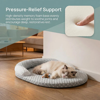 Cooling Dog Bed Summer Ice Silk Cat Mat Oval Pet Nest Breathable Heat Dissipation Cooling Pad for Small Medium Large Dogs Cats