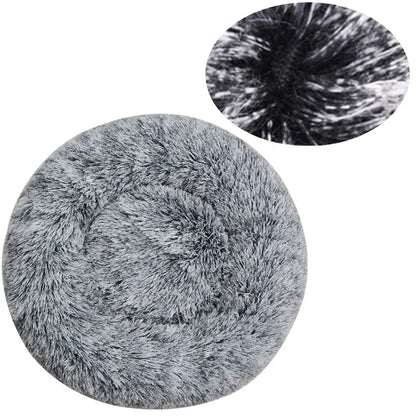 40-90cm 6 Sizes Round Pet Bed for Large Dog Bed Super Soft Cat Bed Plush Dog House for Medium Dog House Winter Warm Sleeping