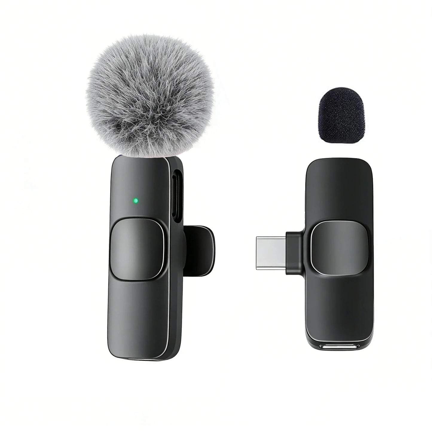 Type-C Port Professional Wireless Lavalier Microphone for Smartphones, Computers and Cameras, Plug and Play