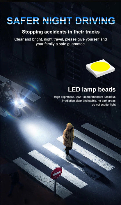 1pc H4 BA20D H6 LED Motorcycle Headlight CSP Dual Color White Yellow Hi Lo Beam Lens Fog Lamp for Motobike Scooter Running Light