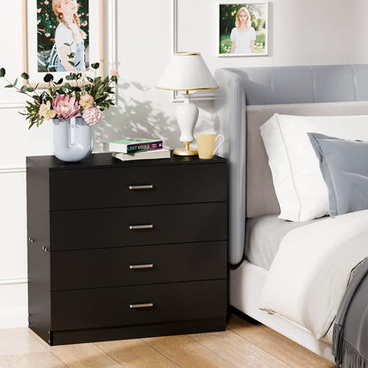 5 Drawer Chest White, Wood Storage Cabinet Dresser for Bedroom, Hallway, Closet Organizer, Modern Furniture (75x36x90cm)