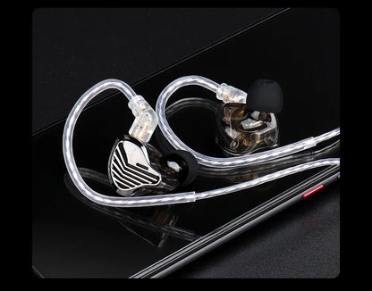 GK KUNTEN Dynamic Drive Heavy Bass Earbuds HIFI Sports Metal Headphones Detachable 2PIN Compatible with KZ Zenith EDX PRO