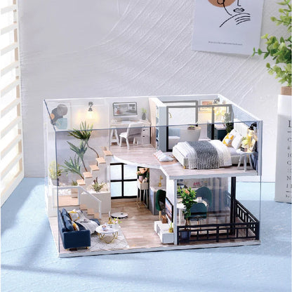 DIY Doll Houses Kits 3D Wooden Puzzles Mini Doll House Assembly Building Furniture Handmade Toys For Kids Birthday Gifts
