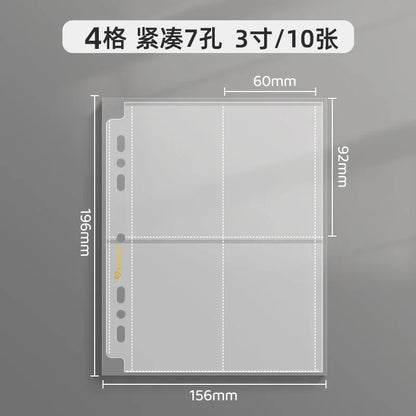 SINGBA a5 / a4 Ring Binder Album for 3" Cards - K-pop Idol Photocard Holder, Polaroid Photo Organizer (4/9 Grid, Refillable)