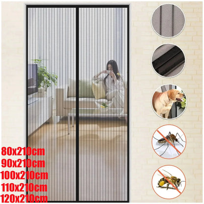 Magnetic Mosquito Net, Summer Insect Fly Control, Door Curtain Net, Living Room, Bedroom Curtain, Automatic Closing Door Screen