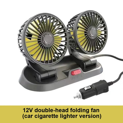 5V/12V/24V Car Fan Cooling Dual/Three Head USB Cooler Adjustable Auto Cooler Air Fan Car Accessories Wind Regulation