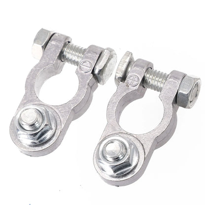 1 Pair Battery Terminal Clamp Zinc Alloy Positive & Negative Pole Auto Car Screw Connector Car Battery Terminal Clamp