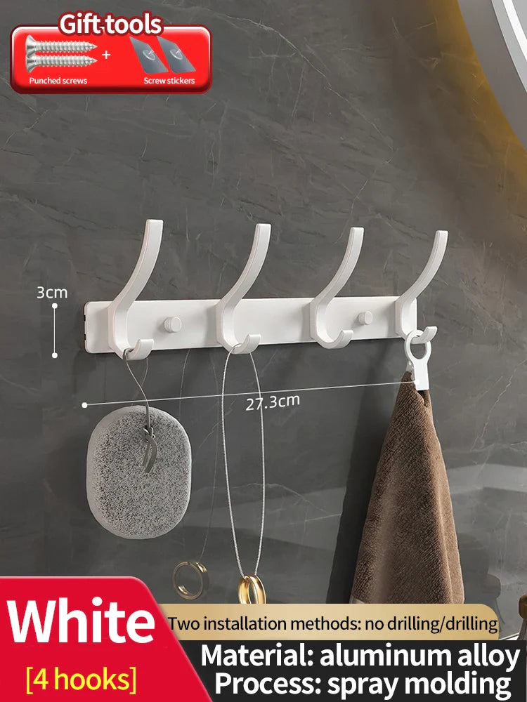 no drill Door Behind Hook Storage Wall Hanging Clothes Hanger Coat Hook Punch-free Hanger Bedroom Organizer Storage Kitchen Acce