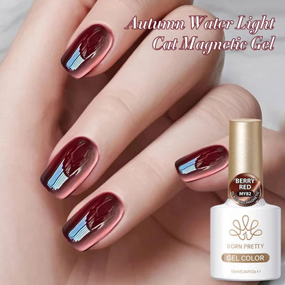 BORN PRETTY 10ml Brown Purple Black Red Cat Magnetic Gel Polish Manicure Soak Off UV Gel Nail Art Varnish Autunm Winter Nails