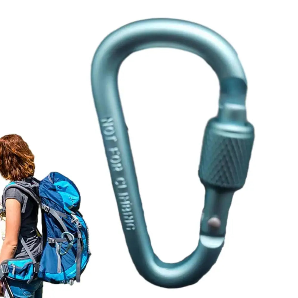 Outdoor Climbing Carabiner D Shaped Paracord Tensioner Key Chain Clip Aluminum Alloy Guylines Tensioner Camp Mountaineering Hook