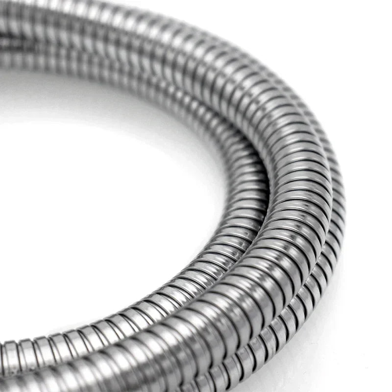 Shower Hose 1.5M Stainless Steel - Flexible Handheld Shower Head Pipe Explosion-Proof Bathroom