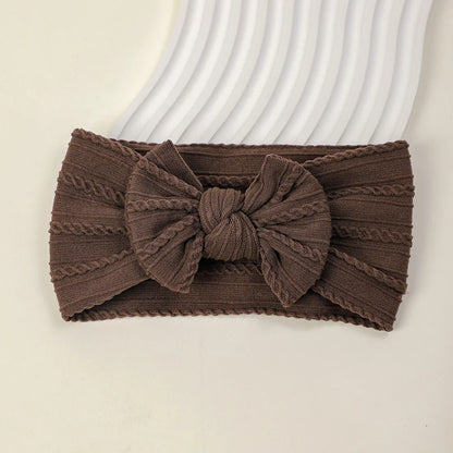 1Pcs Newborn Baby Headband For Girls Elastic Knit Children Turban Baby Bows Soft Nylon Kids Headwear Hair Accessories 32 Colors