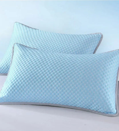 Summer Cooling Pillowcase Solid Color Ice Bean Bean Pillowcase Cool Feeling Air Conditioning Cover Washable  (No Pillow) 48x74cm