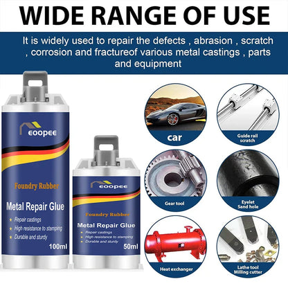 High-Strength Metal Repair Epoxy Adhesive Heat & Cold Resistant Welding Glue Leak Repair Tool Metal Repair Paste 15g/50ml/100ml
